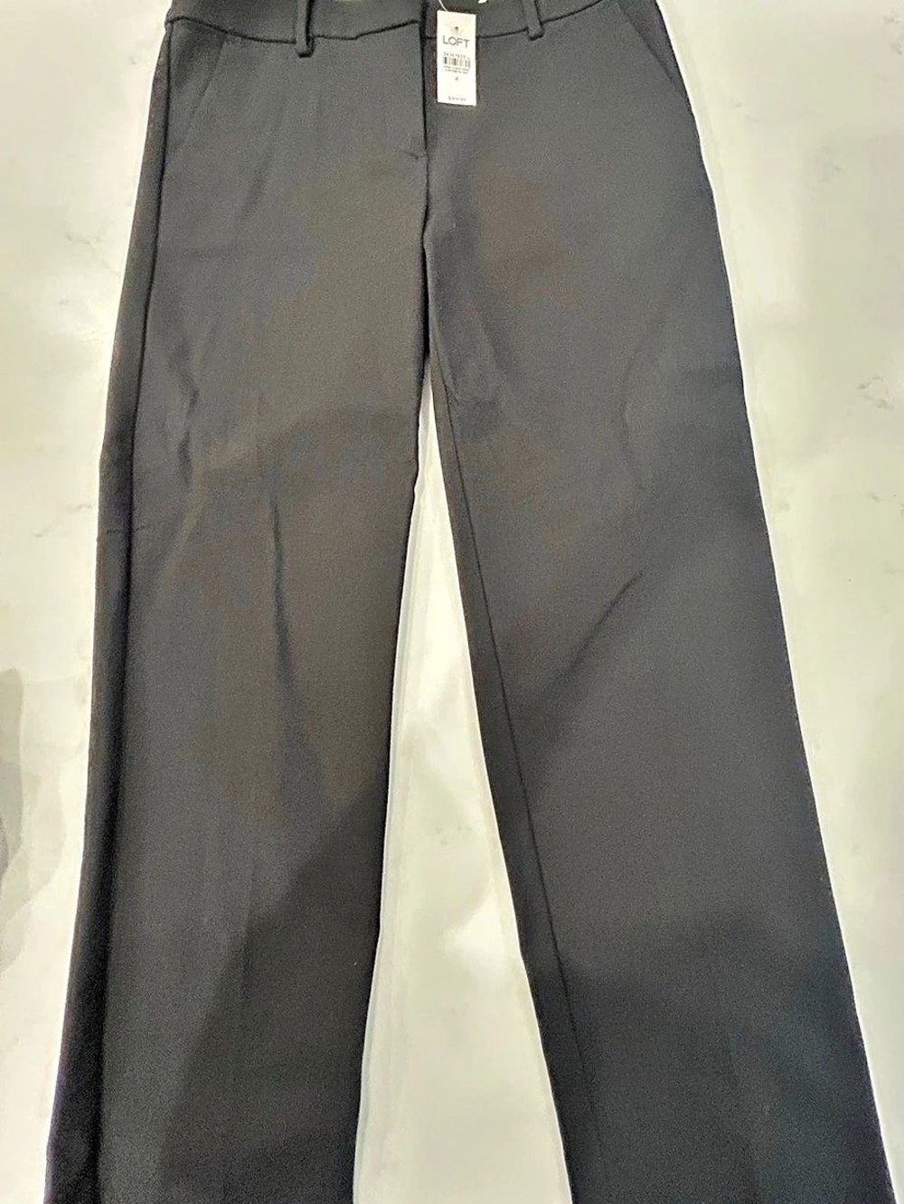 LOFT The Riviera Slim Pants Straight Leg Black Size 4